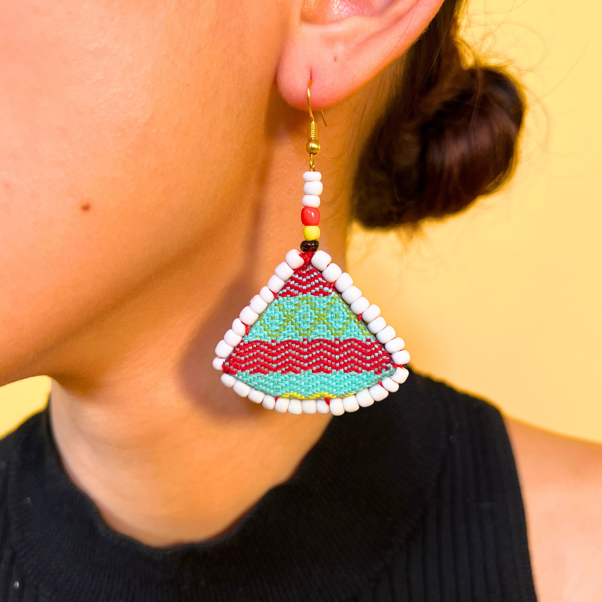 Kinwa Kalinga Side Frame Beaded Earrings
