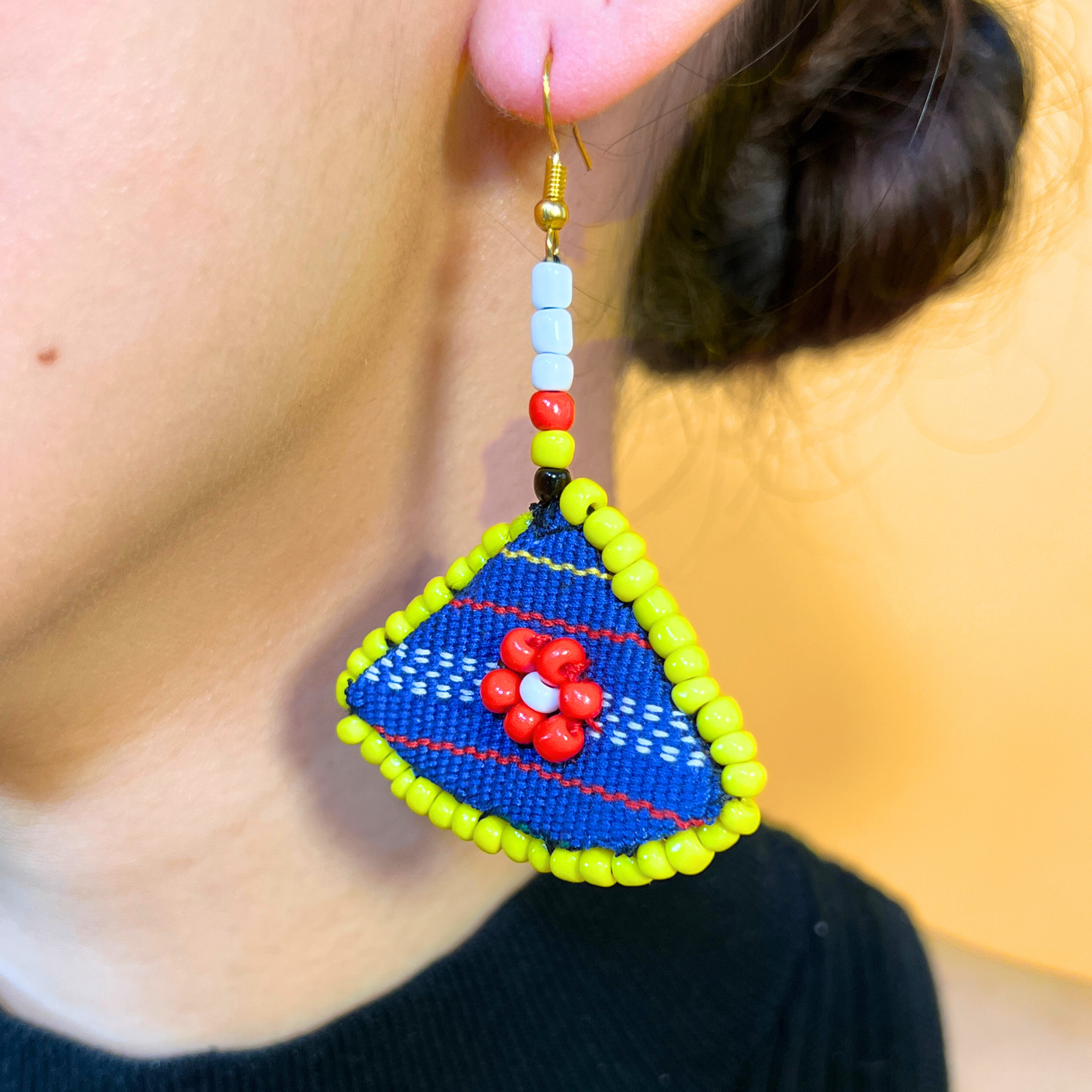 Kinwa Kalinga Side Frame Beaded Earrings