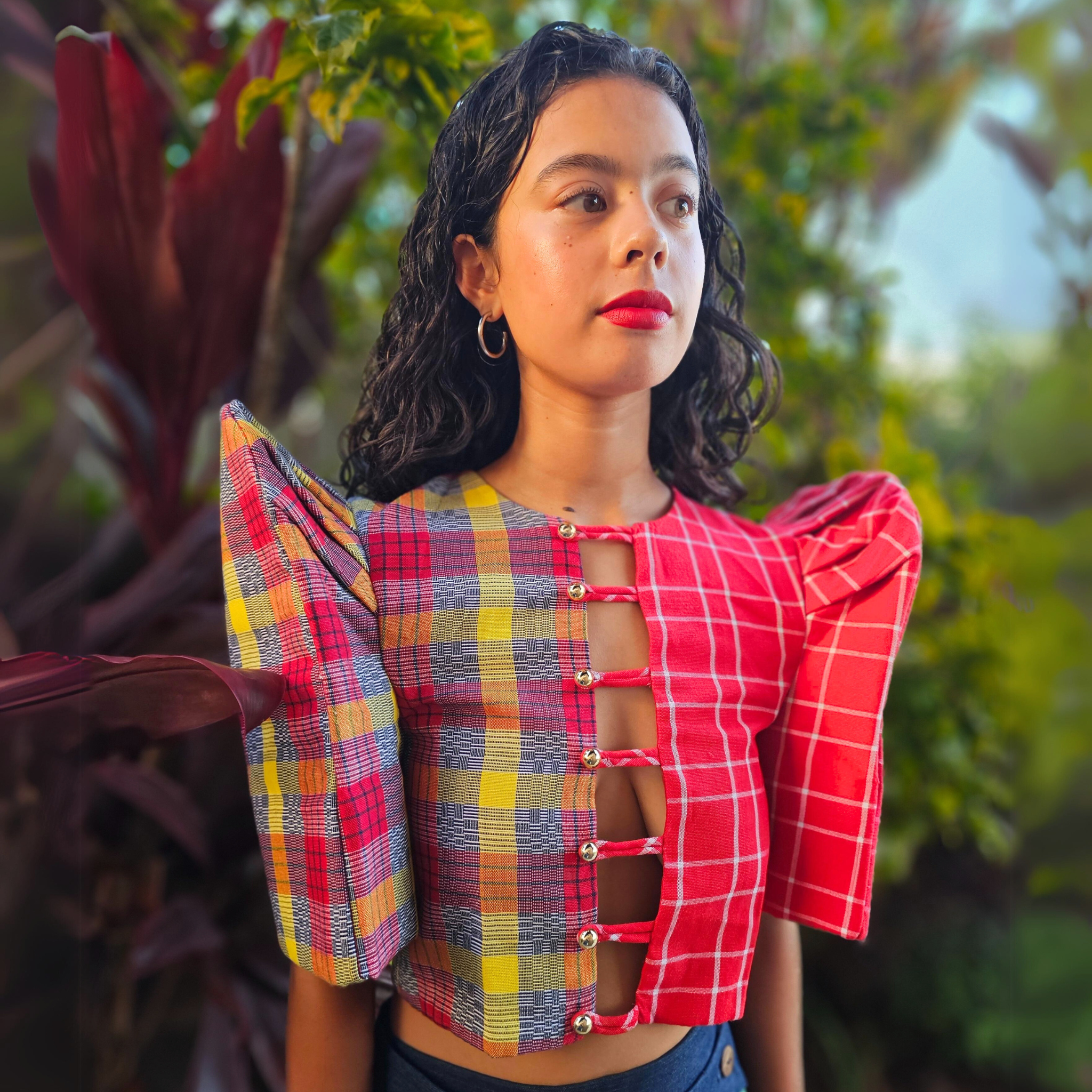 Idana Butterfly Sleeved Crop Top