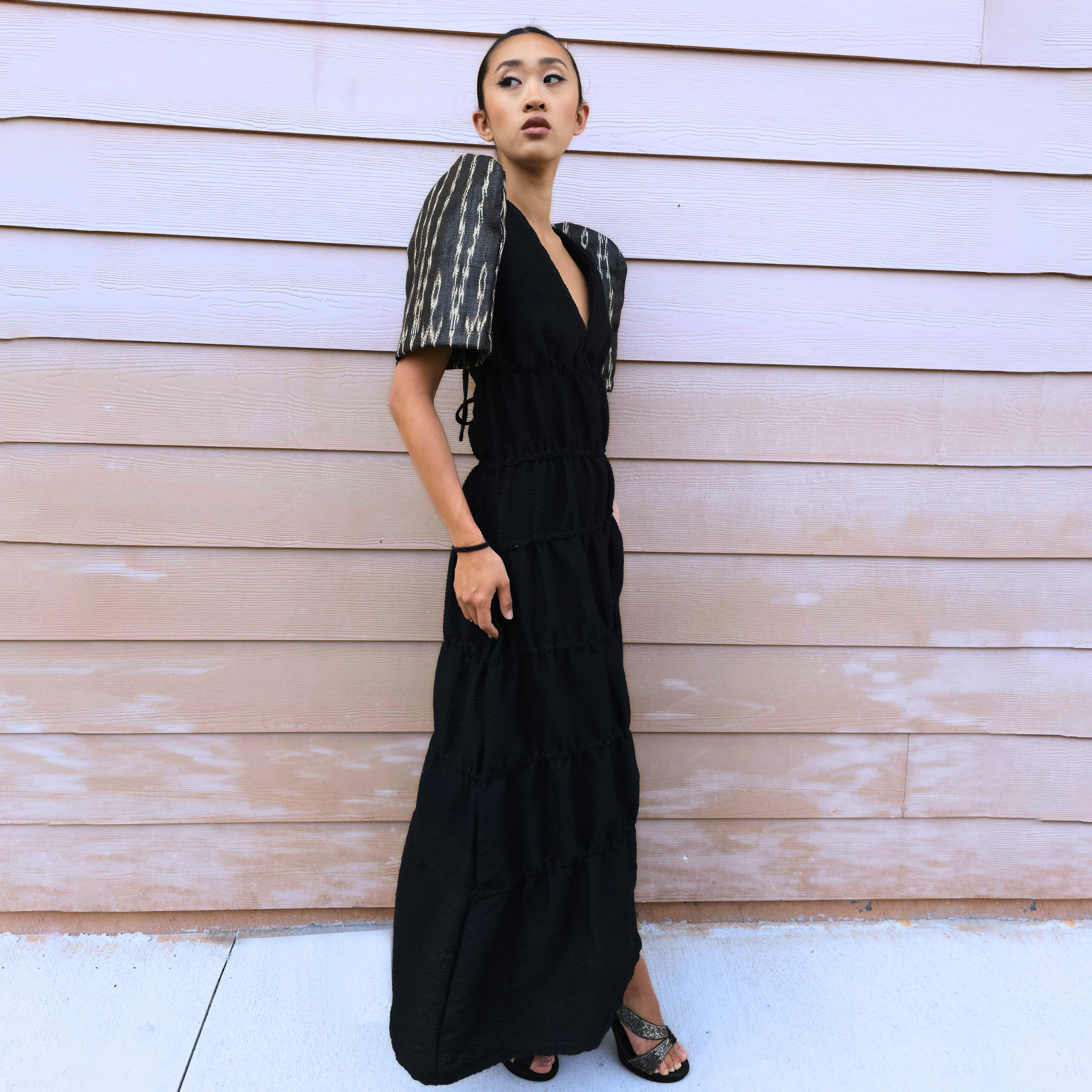 Dream River Backless Butterfly Sleeved Dress