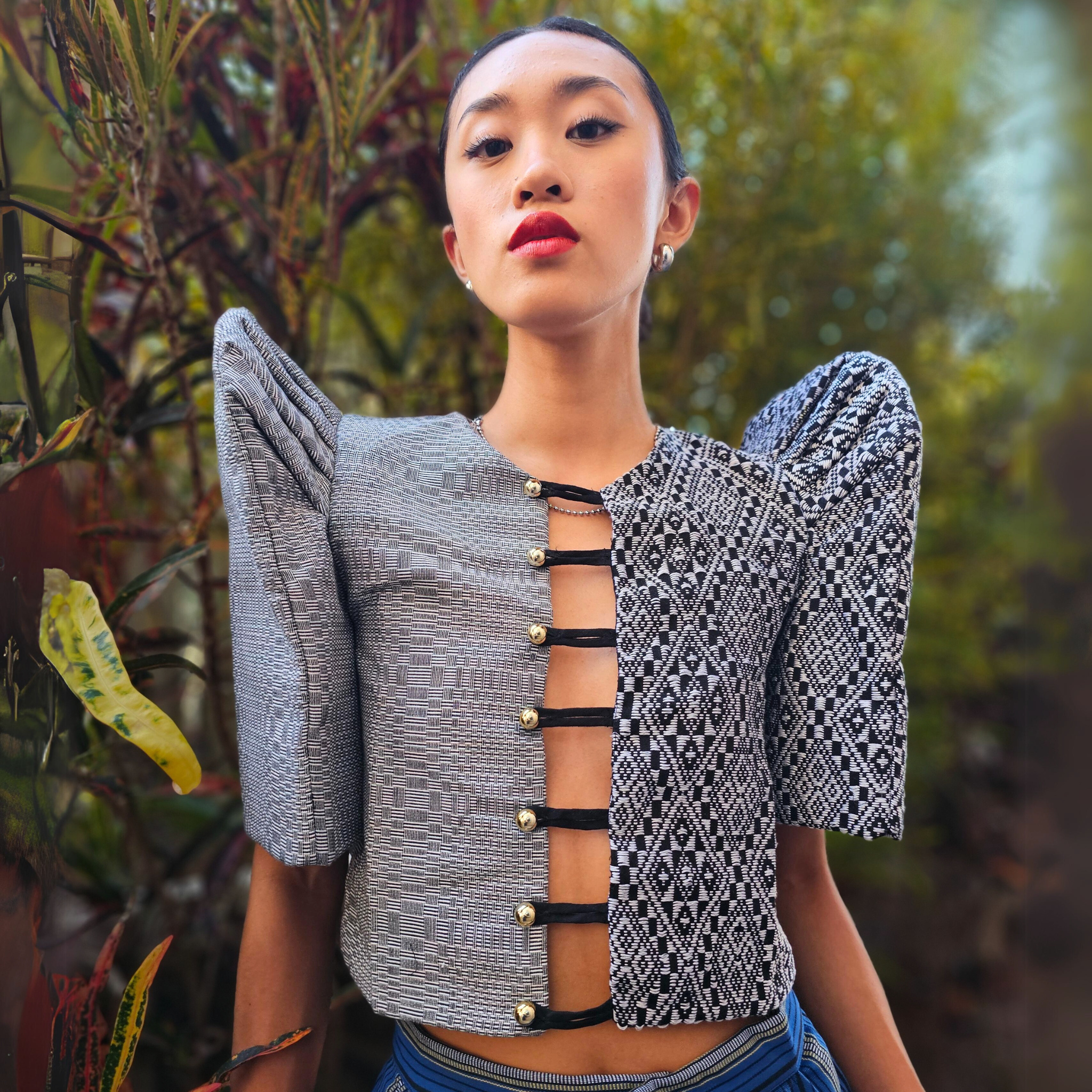 Idana Butterfly Sleeved Crop Top
