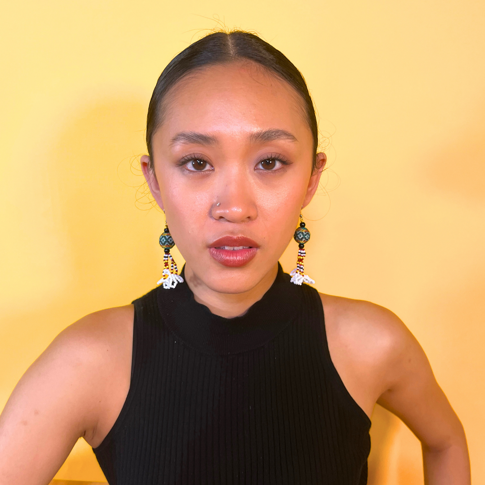 Kalinga Ball Earrings (Small Beads)