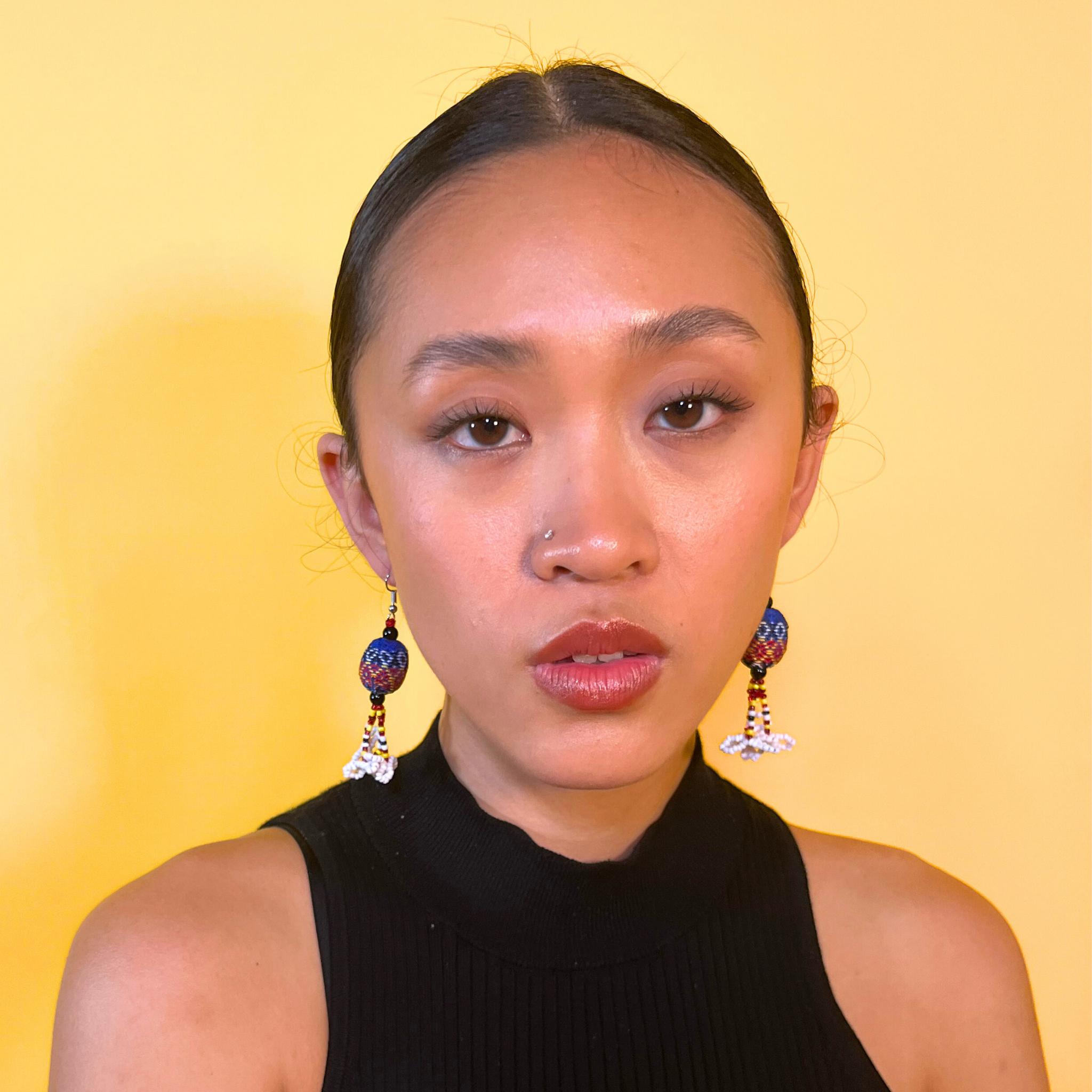Kalinga Ball Earrings (Small Beads)