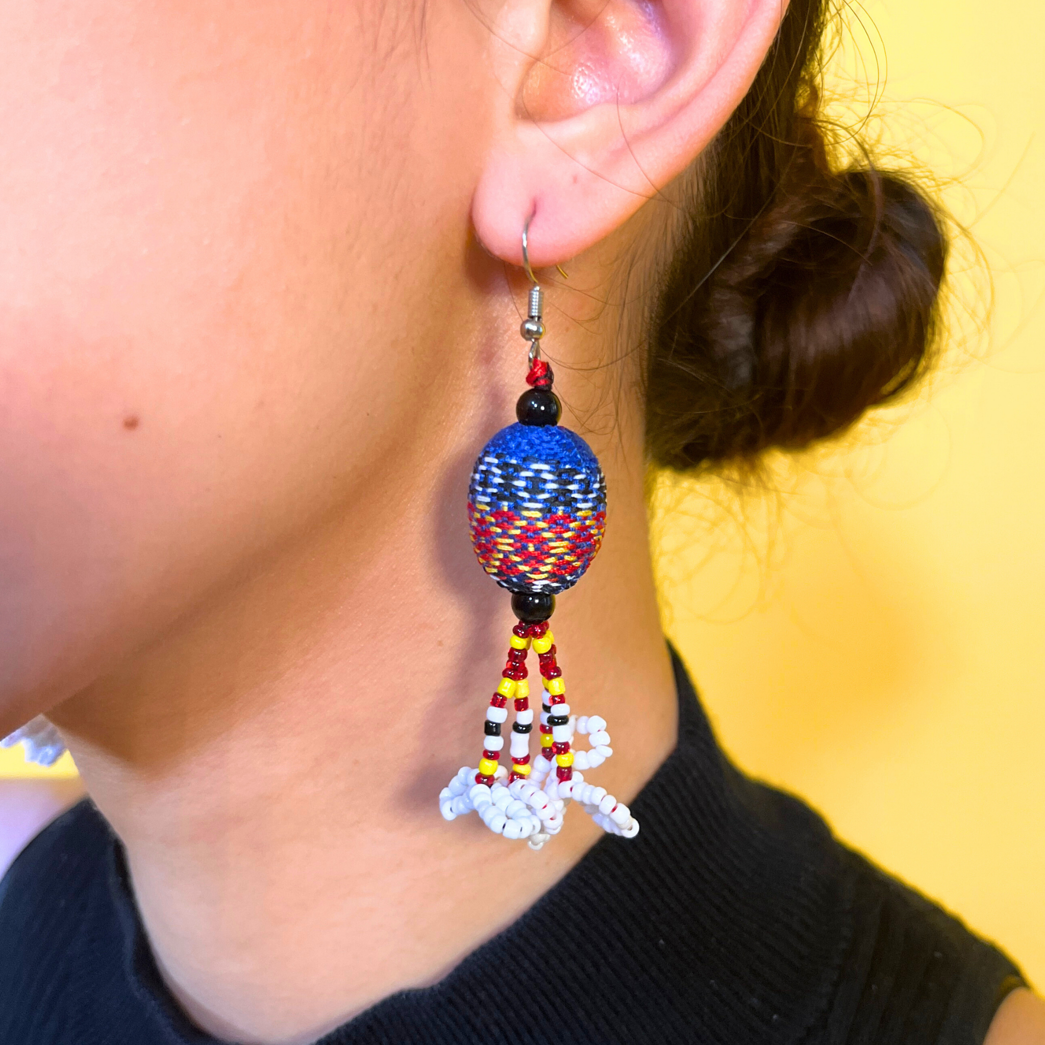 Kalinga Ball Earrings (Small Beads)