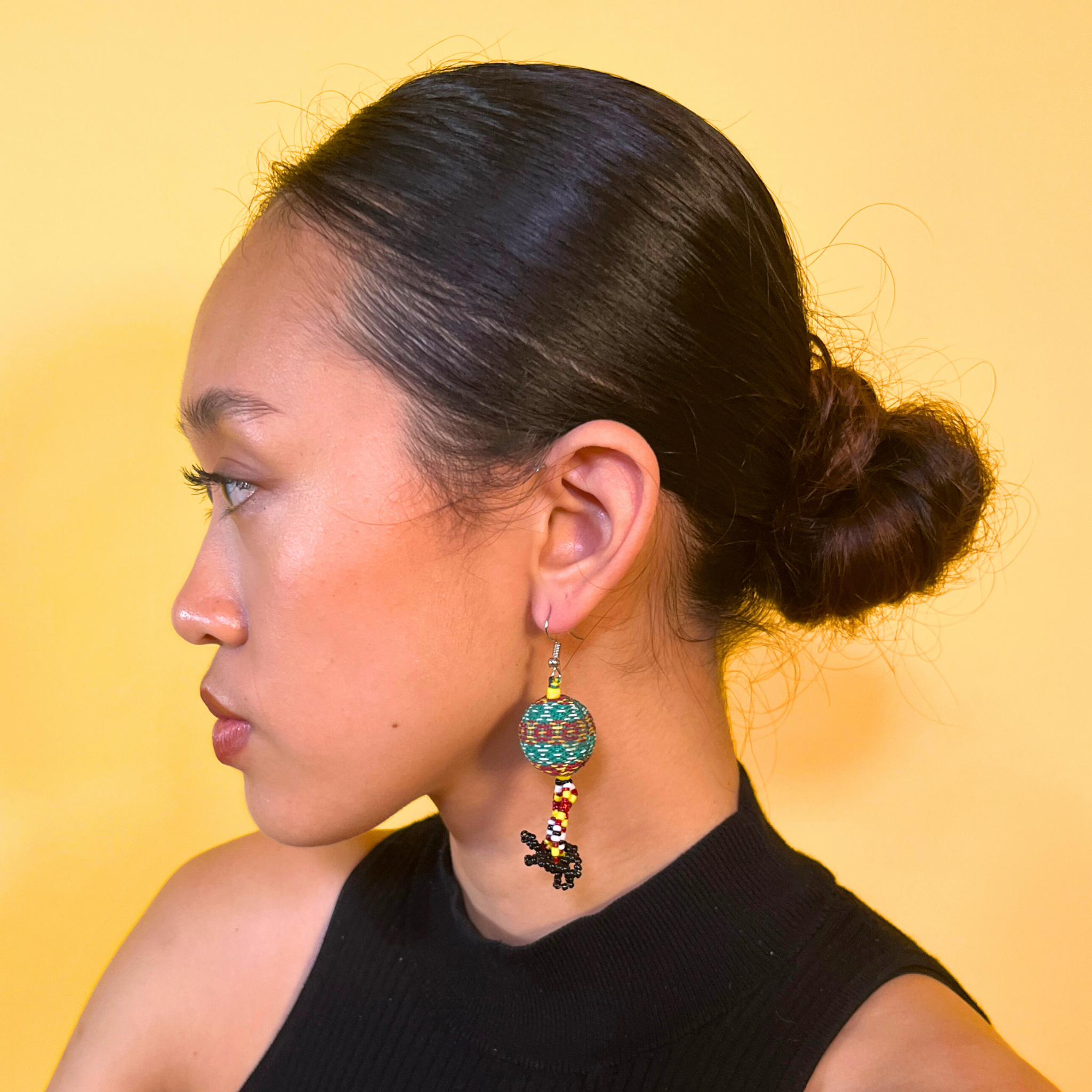 Kalinga Ball Earrings (Small Beads)