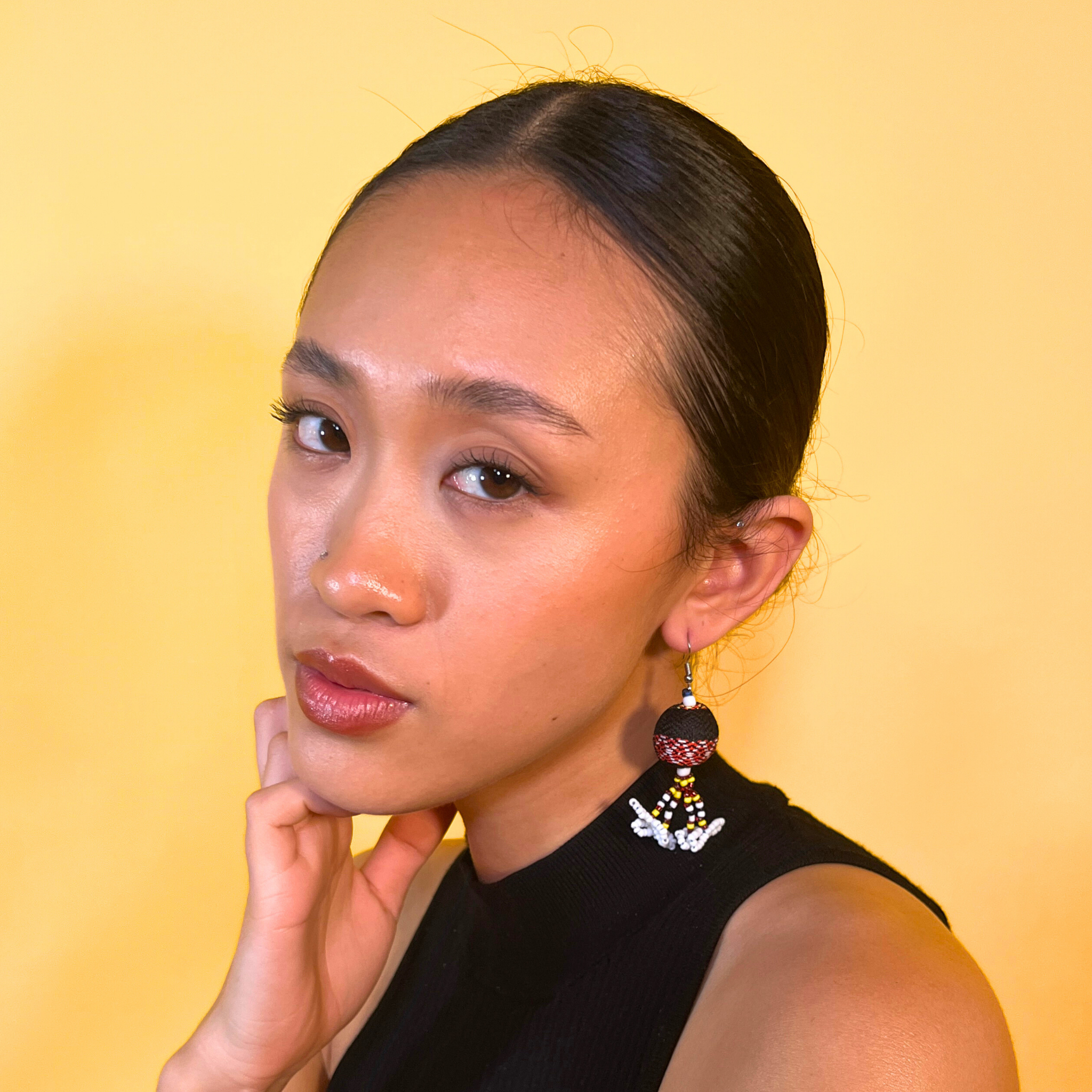 Kalinga Ball Earrings (Small Beads)