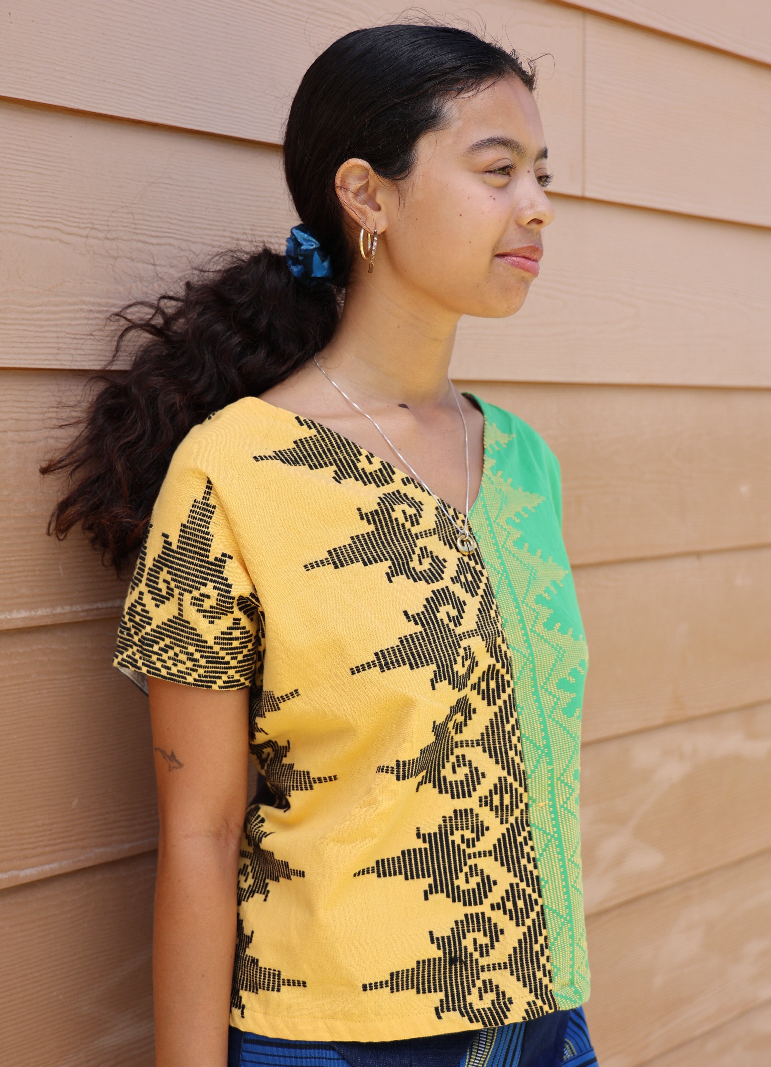Cotton Inaul Paneled Shirts