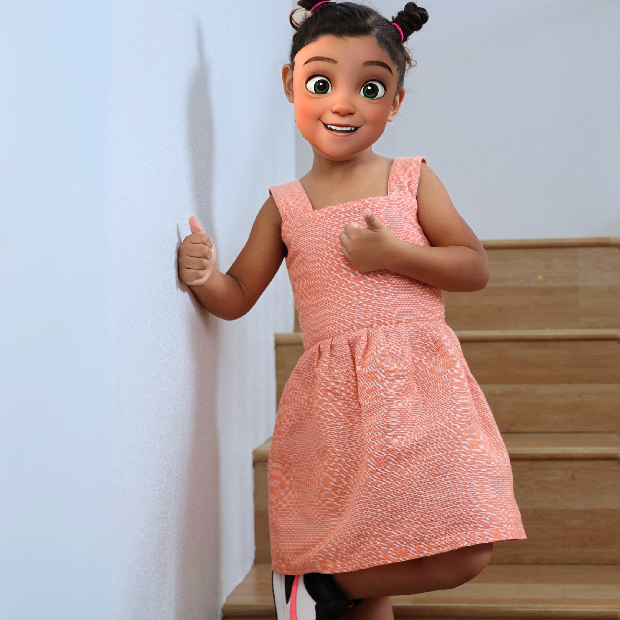 Lunita Orange Kusikus Dress (Kids)