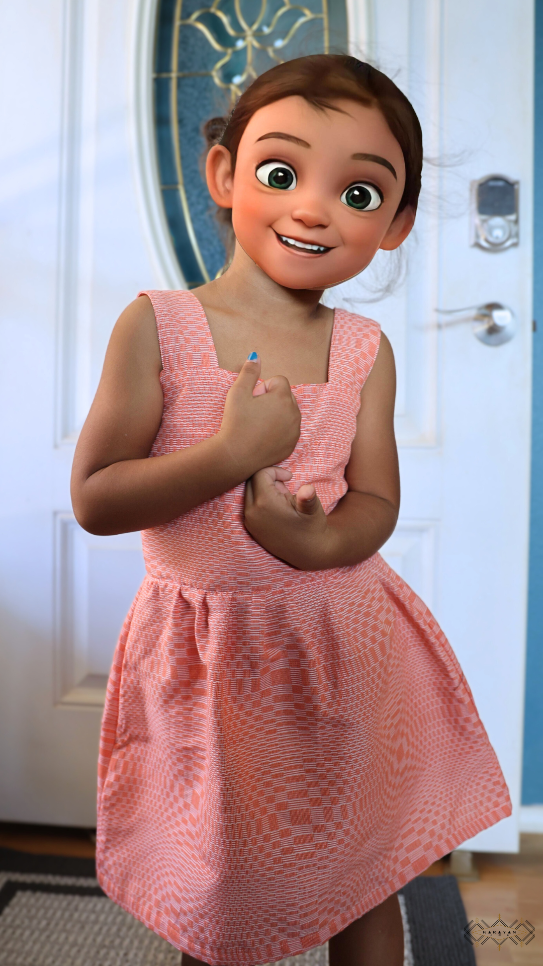 Lunita Orange Kusikus Dress (Kids)