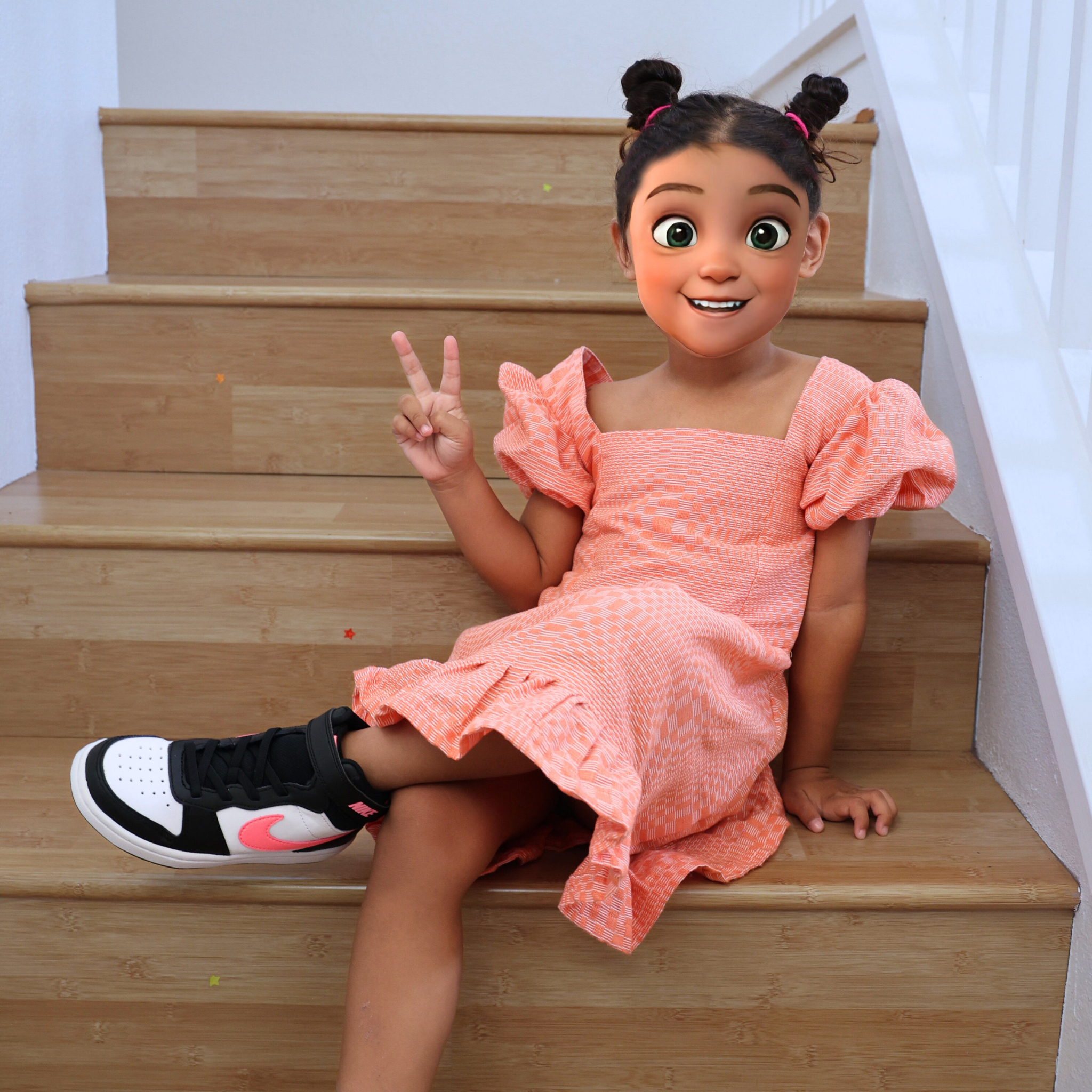 Dalandan Puffed Sleeves Kusikus Dress (KIDS)
