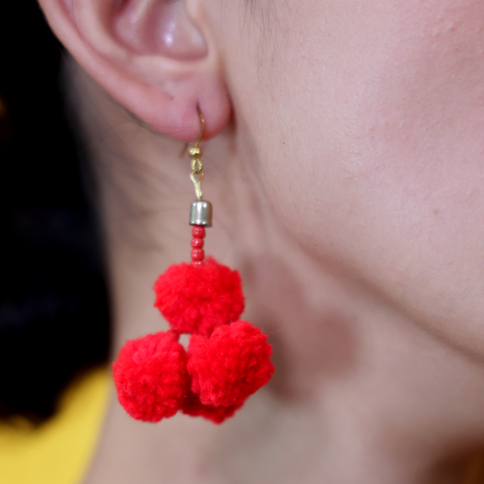 Bagobo Tagabawa Pom Pom Earrings