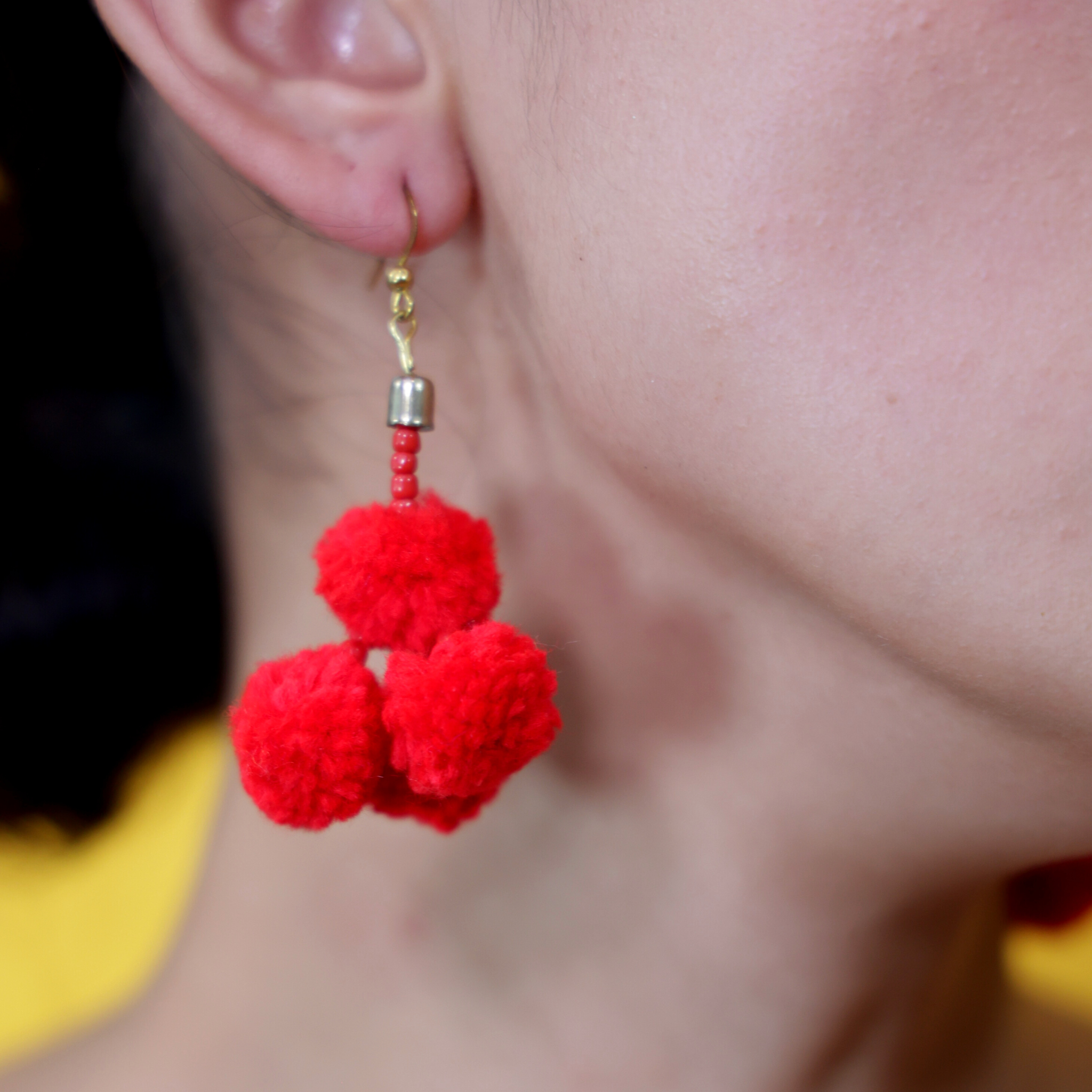 Bagobo Tagabawa Pom Pom Earrings