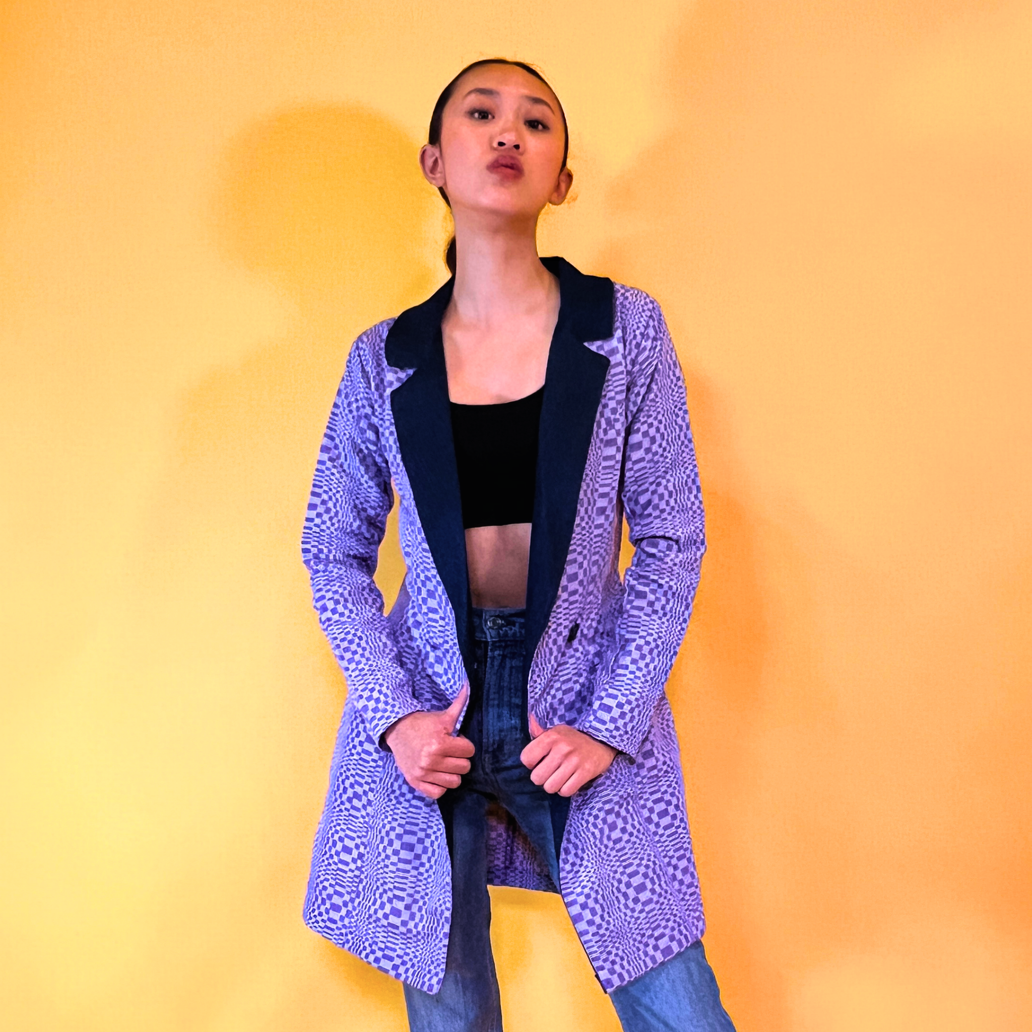Purple Yam Long Blazer