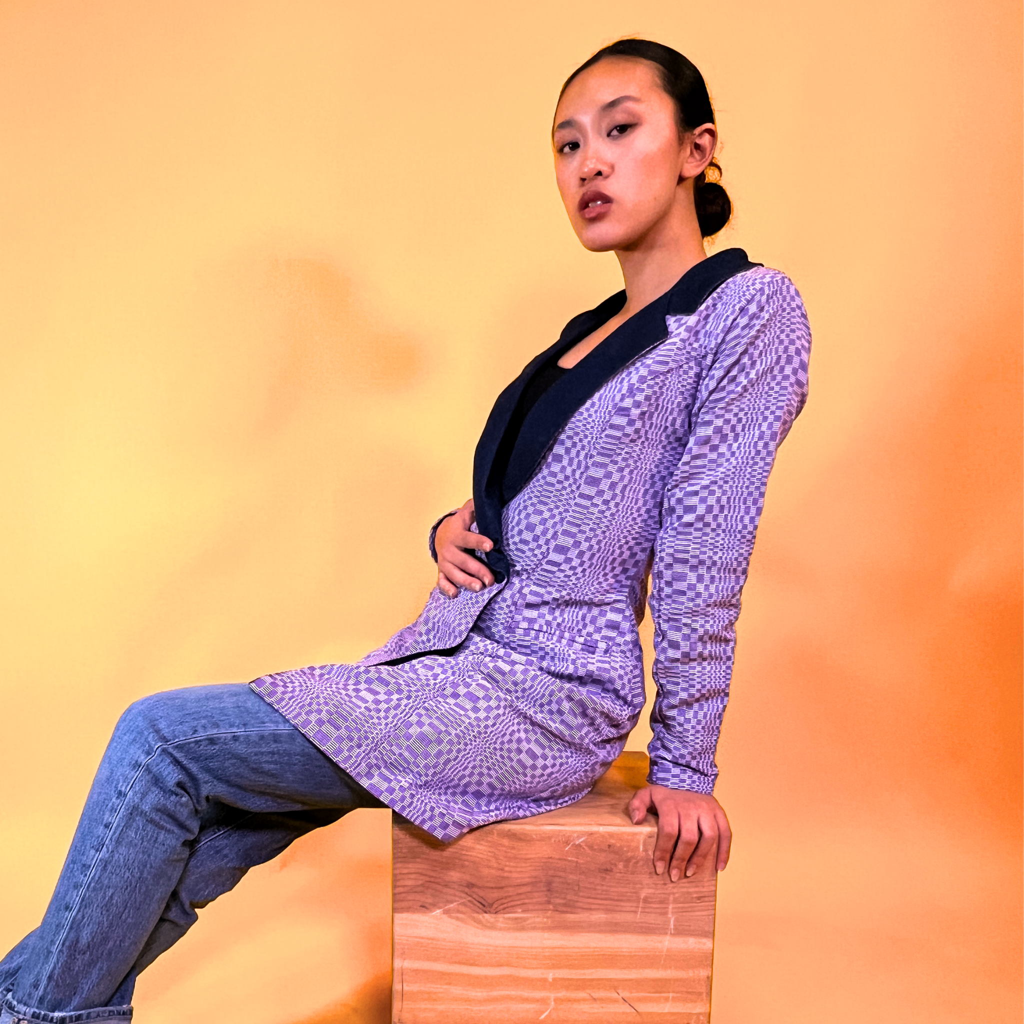 Purple Yam Long Blazer