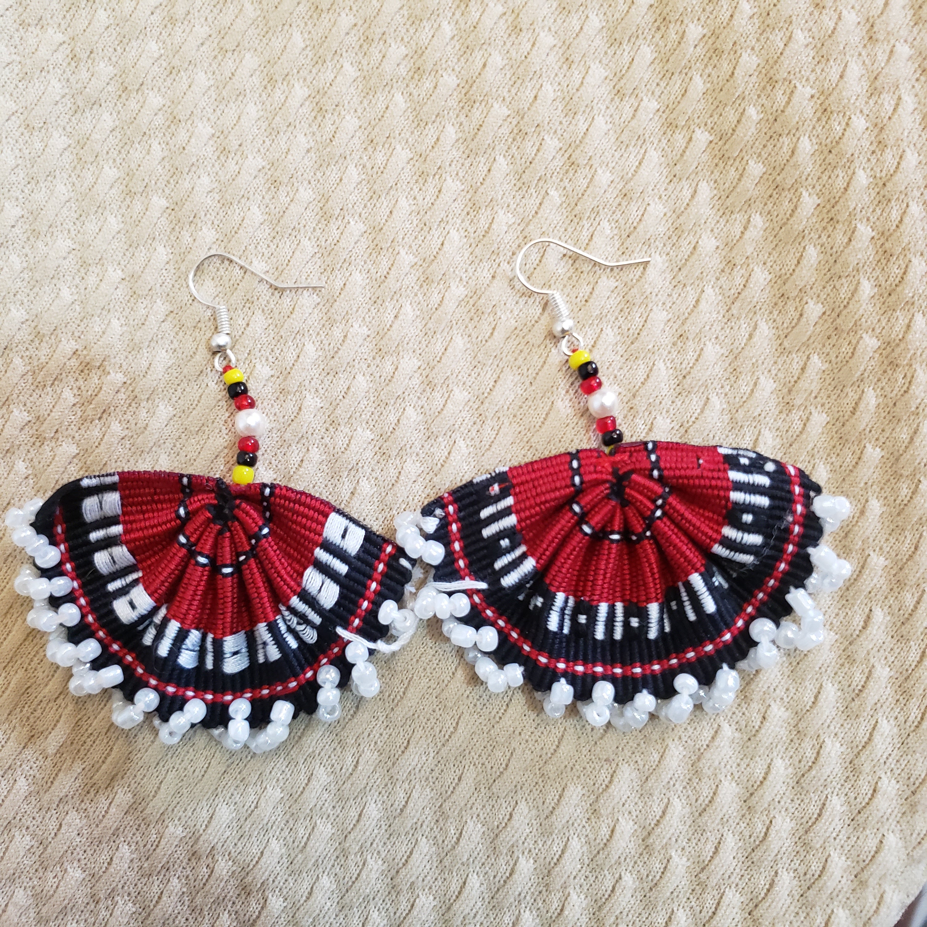 Kalinga Woven Earrings with Beads