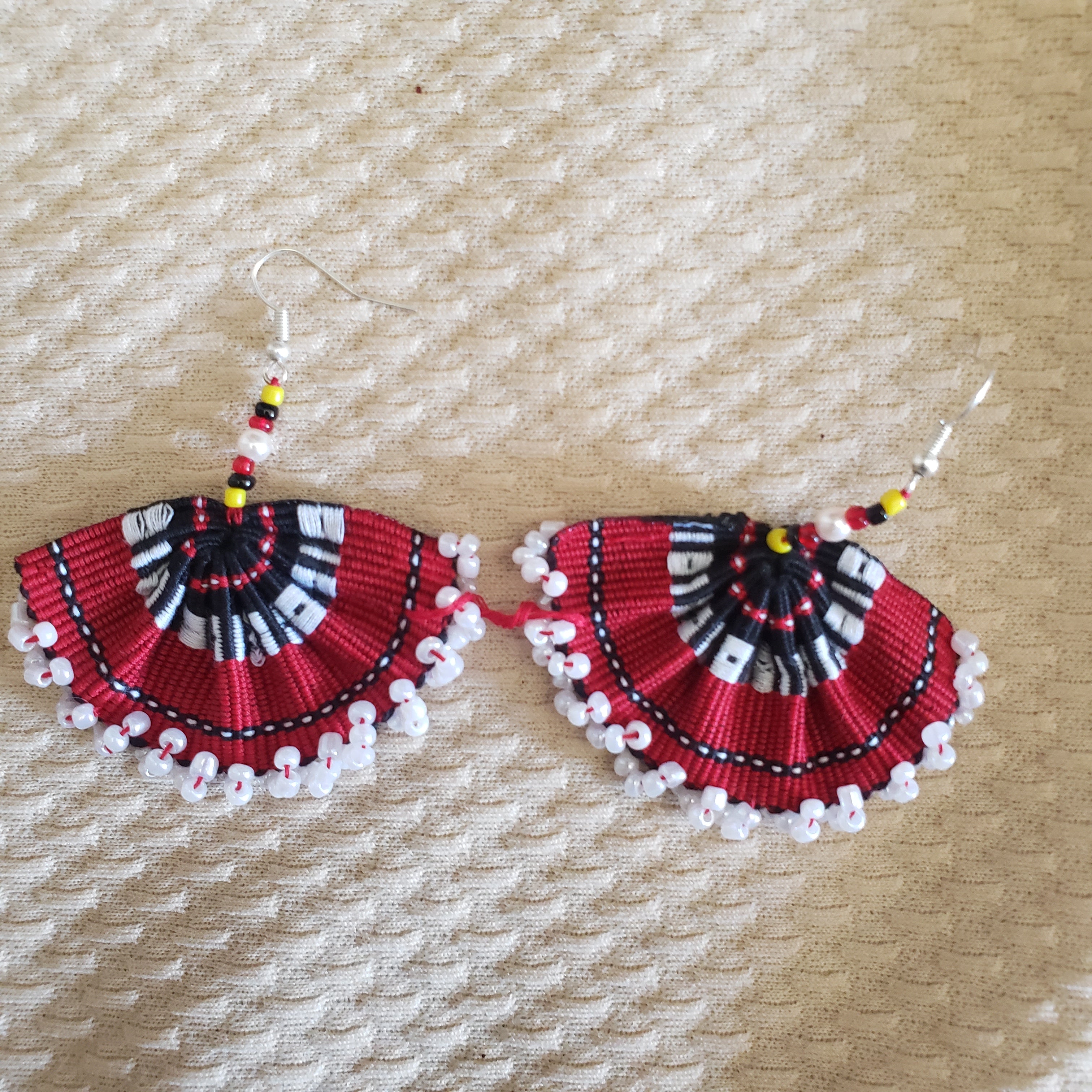 Kalinga Woven Earrings with Beads