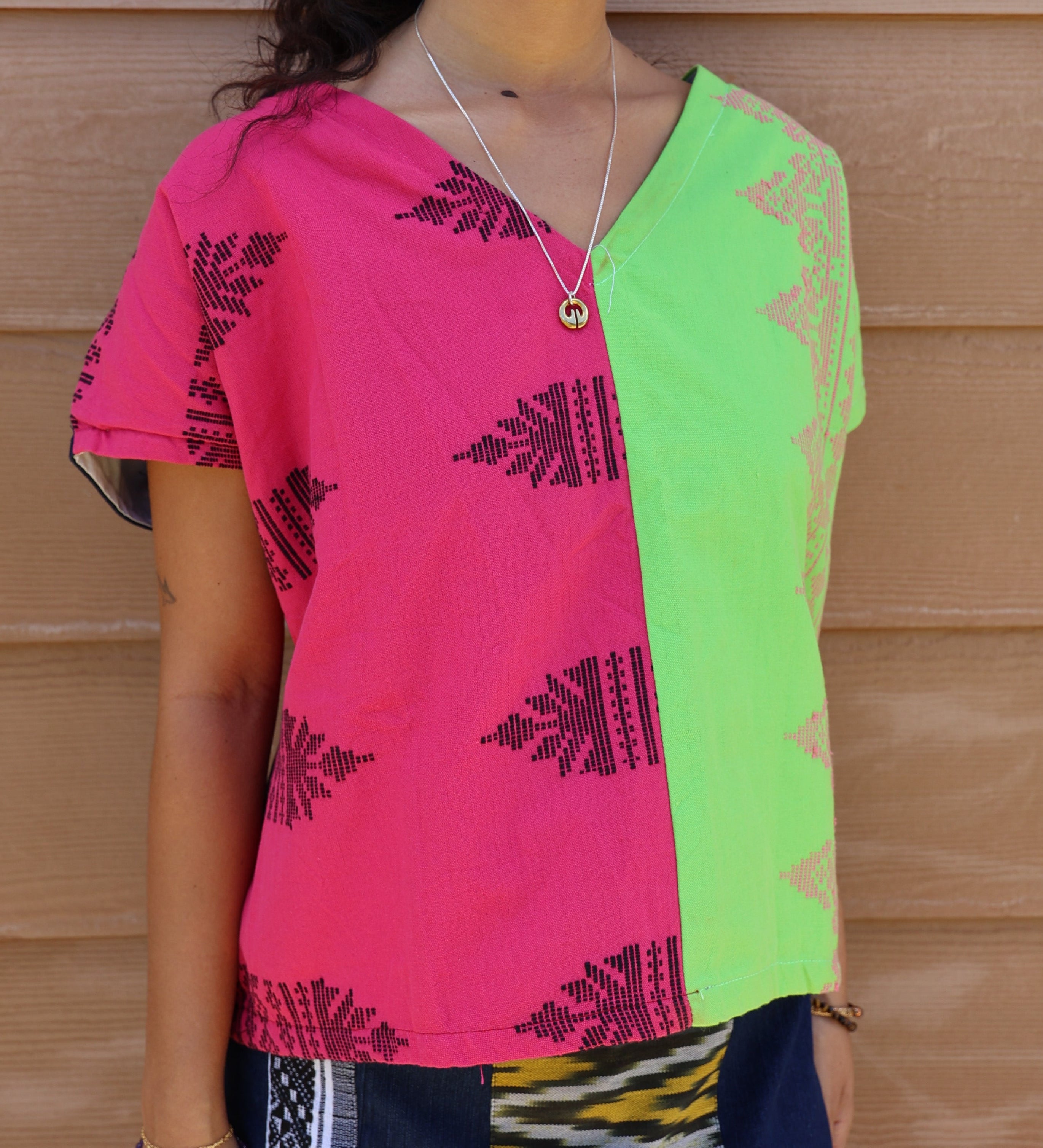 Cotton Inaul Paneled Shirts