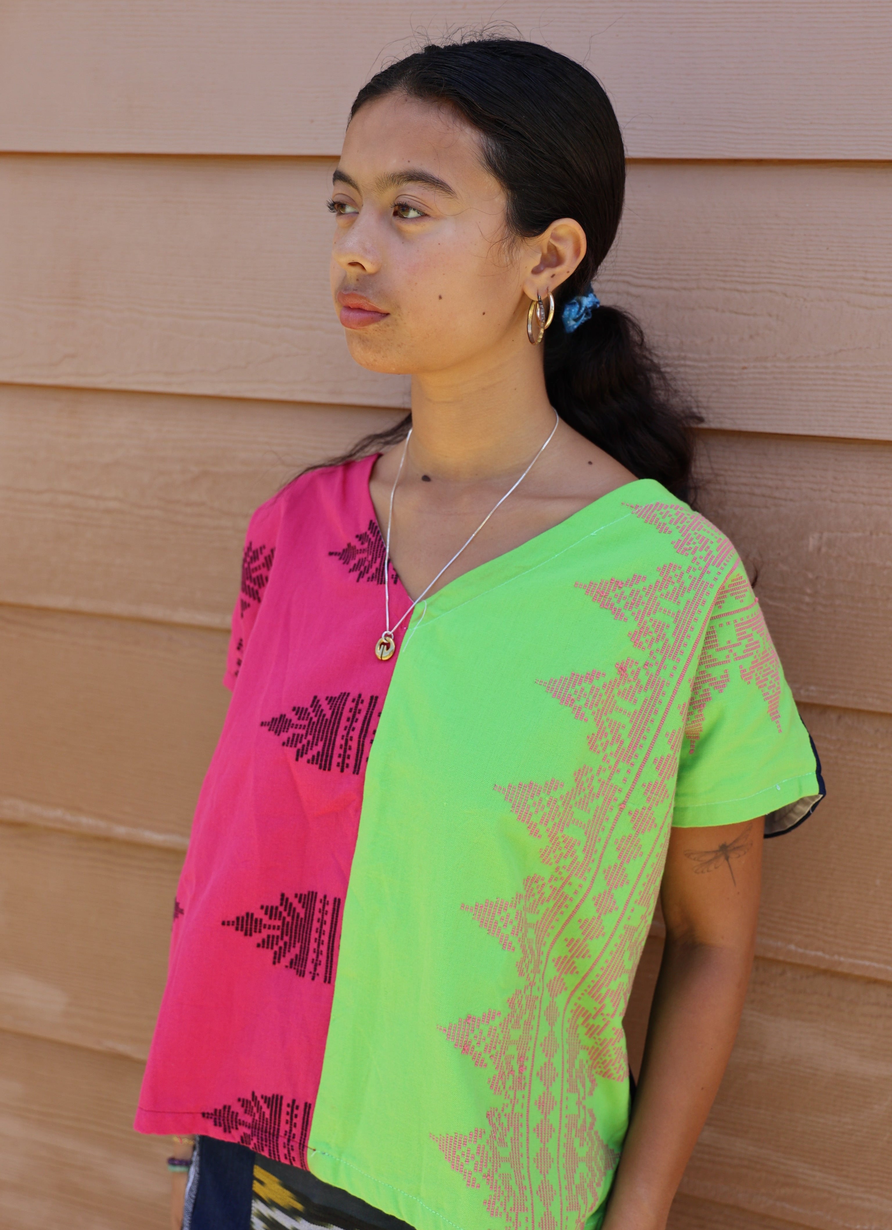 Cotton Inaul Paneled Shirts
