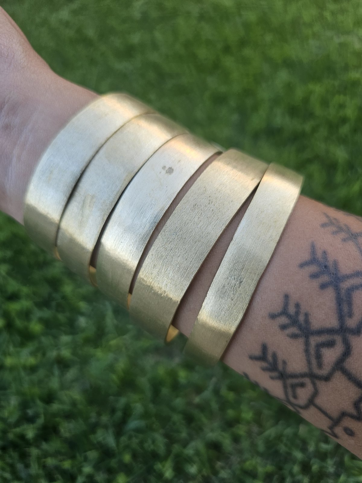 Thick Plain Brass Bangles