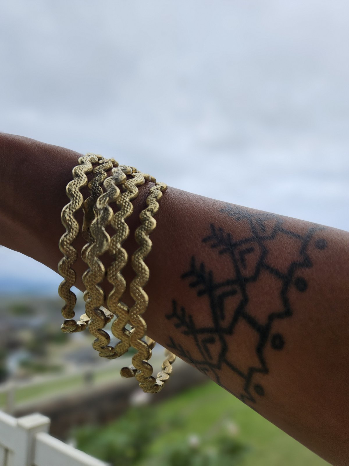 Snake Thin Brass Bangles