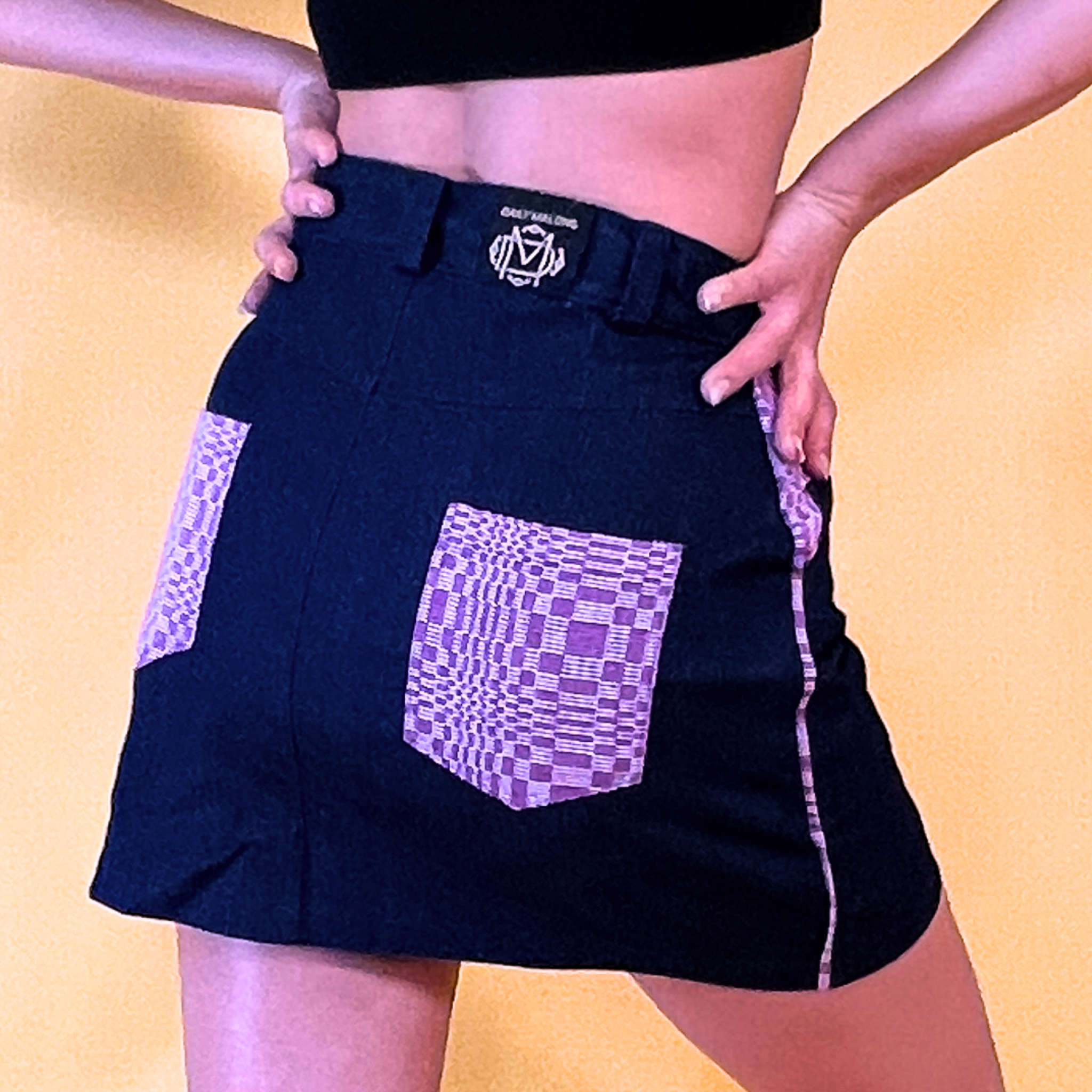 Purple Yam Mini Denim Skirt